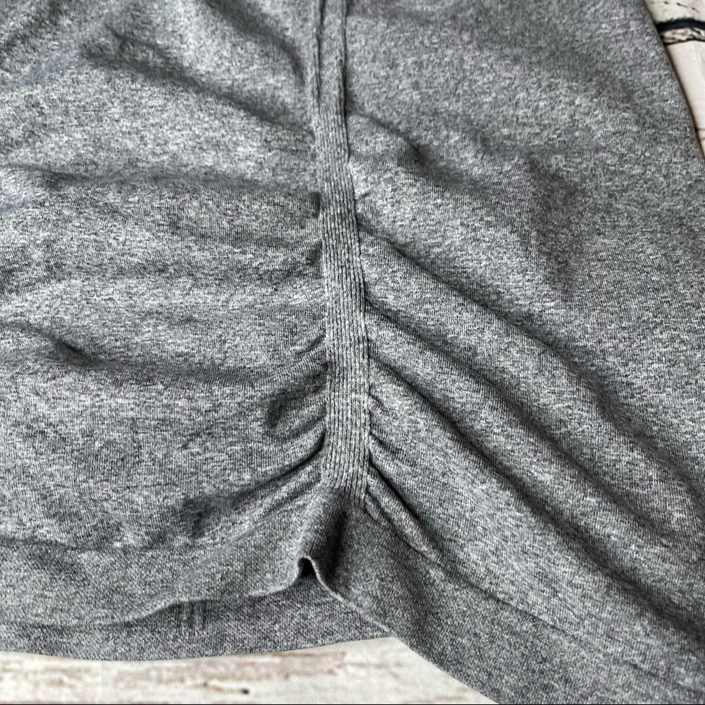 Athleta Ruched Grey Racerback Tank Top Size M - Picture 4 of 7